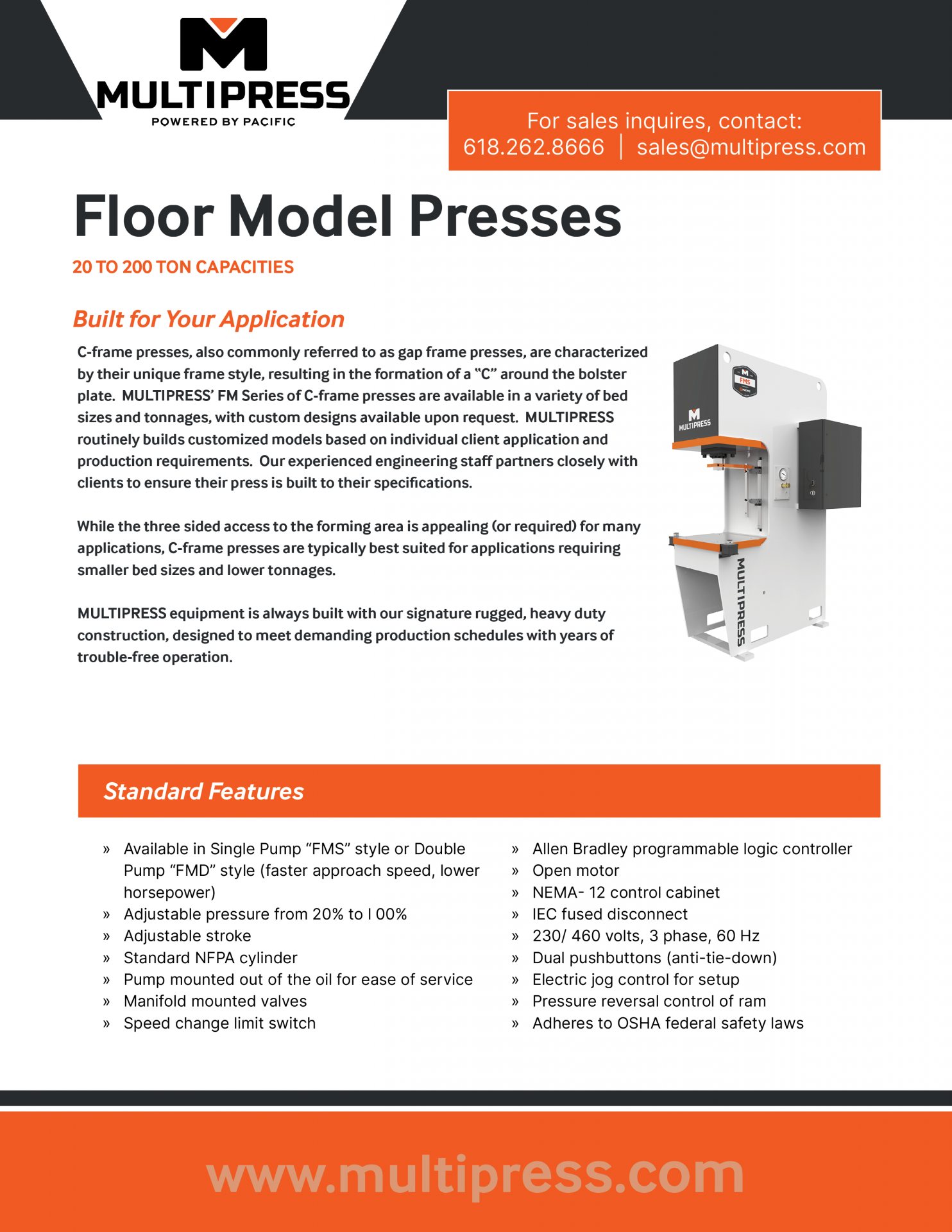 FMS Series C-Frame Presses Brochure